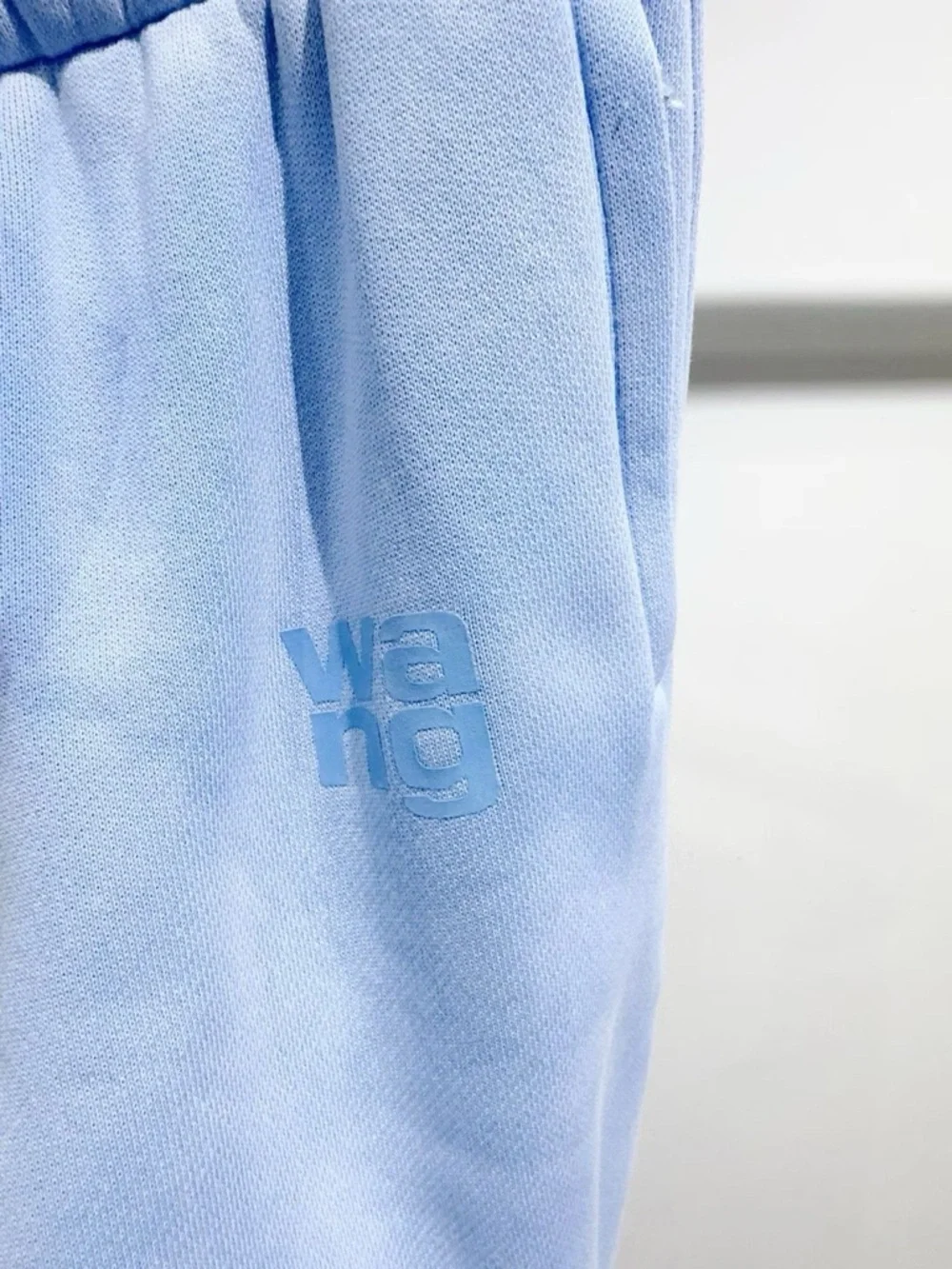 🚩steal Alexander Wang Pastel Blue Fleece Joggers - Picture 2 of 6